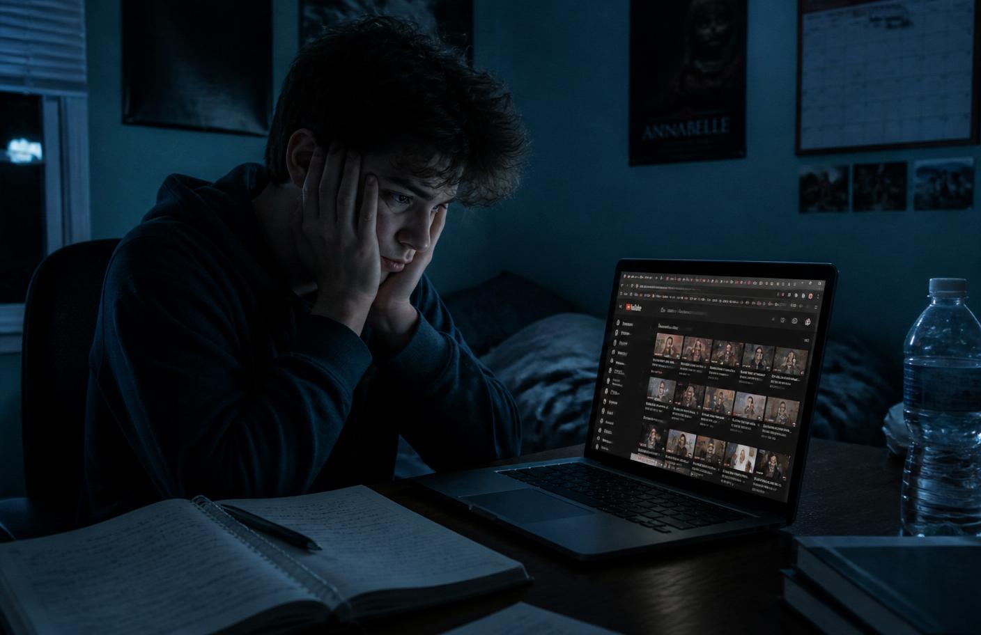 Learner overwhelmed by random YouTube videos late at night